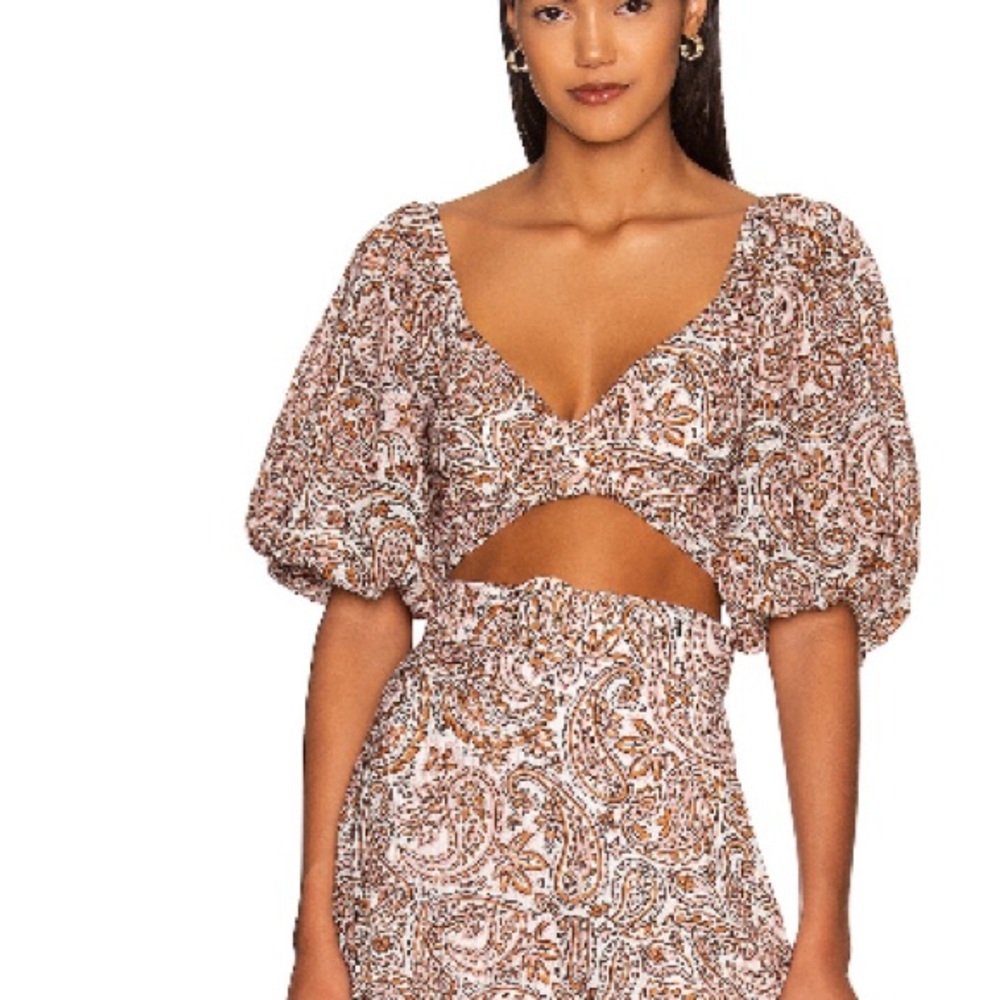 MINKPINK Jedda crop blouse and skirt